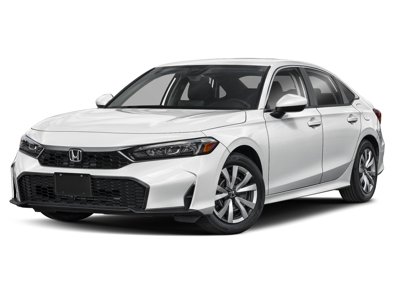 2026 Honda Civic LX in Platinum White Pearl — front three-quarter view