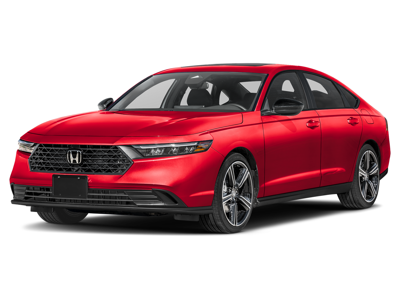 2026 Honda Accord Sport in Radiant Red Metallic — front three-quarter view