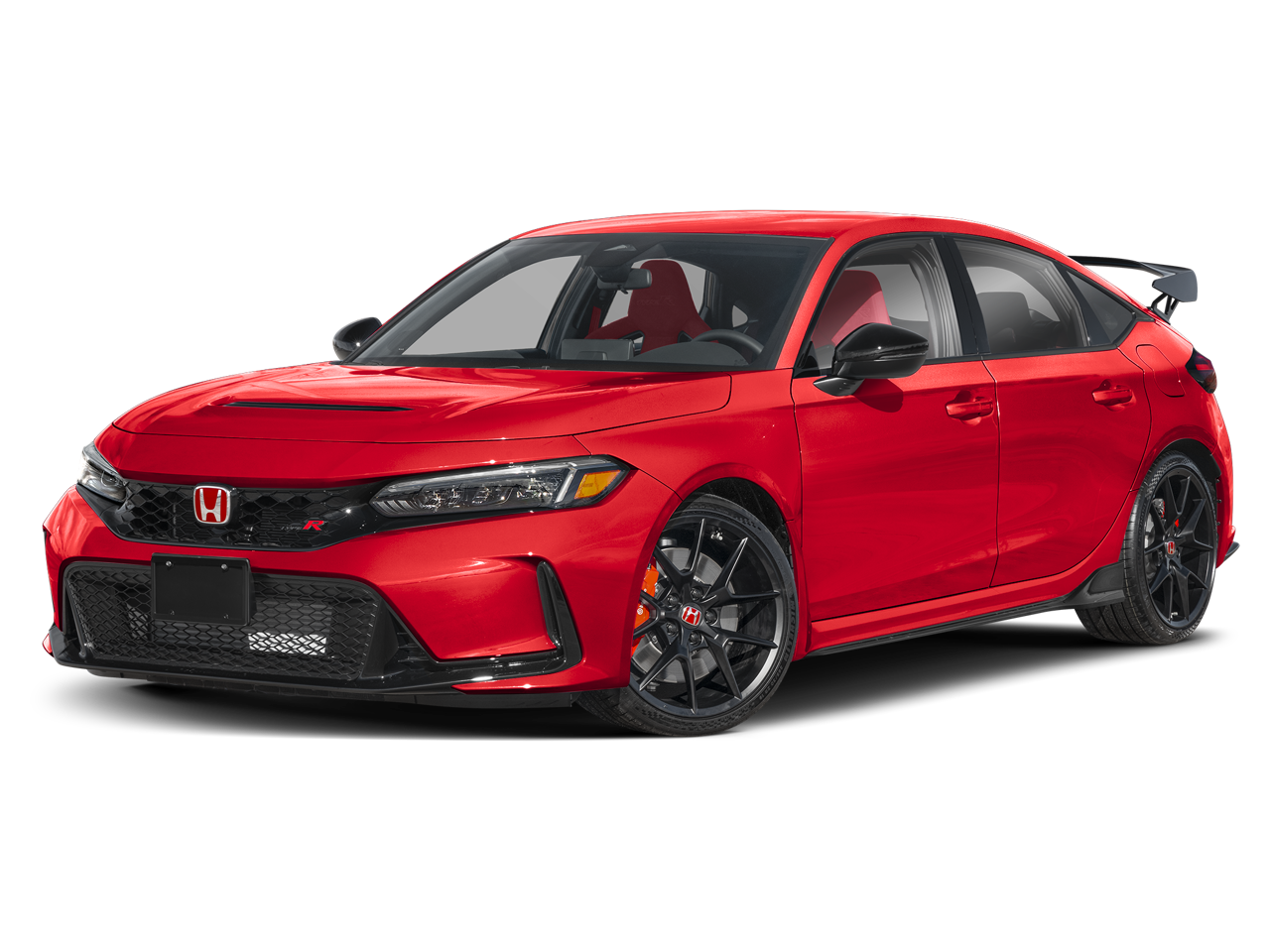 2026 Honda Civic Type R in Rallye Red — front three-quarter view