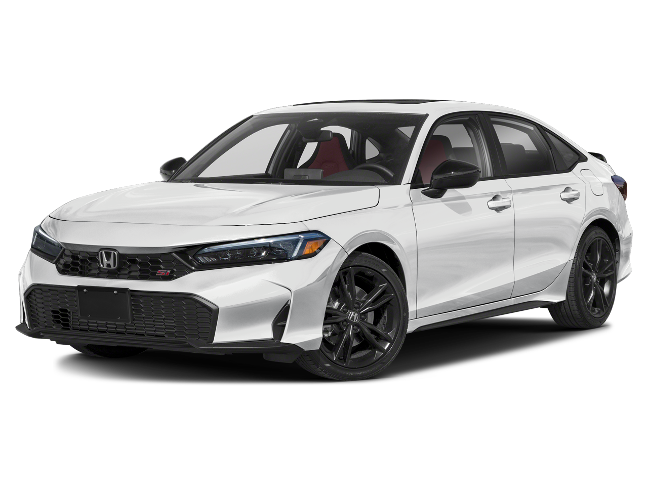 2026 Honda Civic Manual in Platinum White Pearl — front three-quarter view