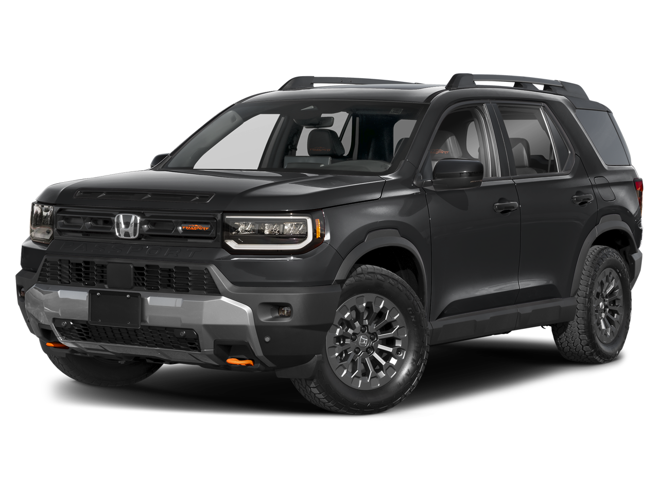 2026 Honda Passport TrailSport in Crystal Black Pearl — front three-quarter view
