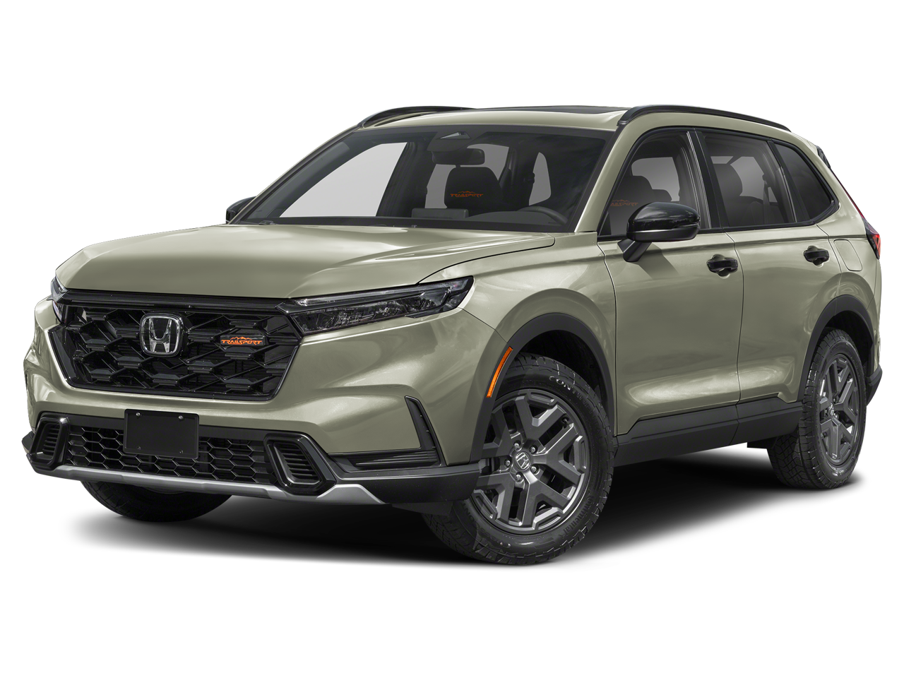 2026 Honda CR-V Hybrid TrailSport in Ash Green Metallic — front three-quarter view
