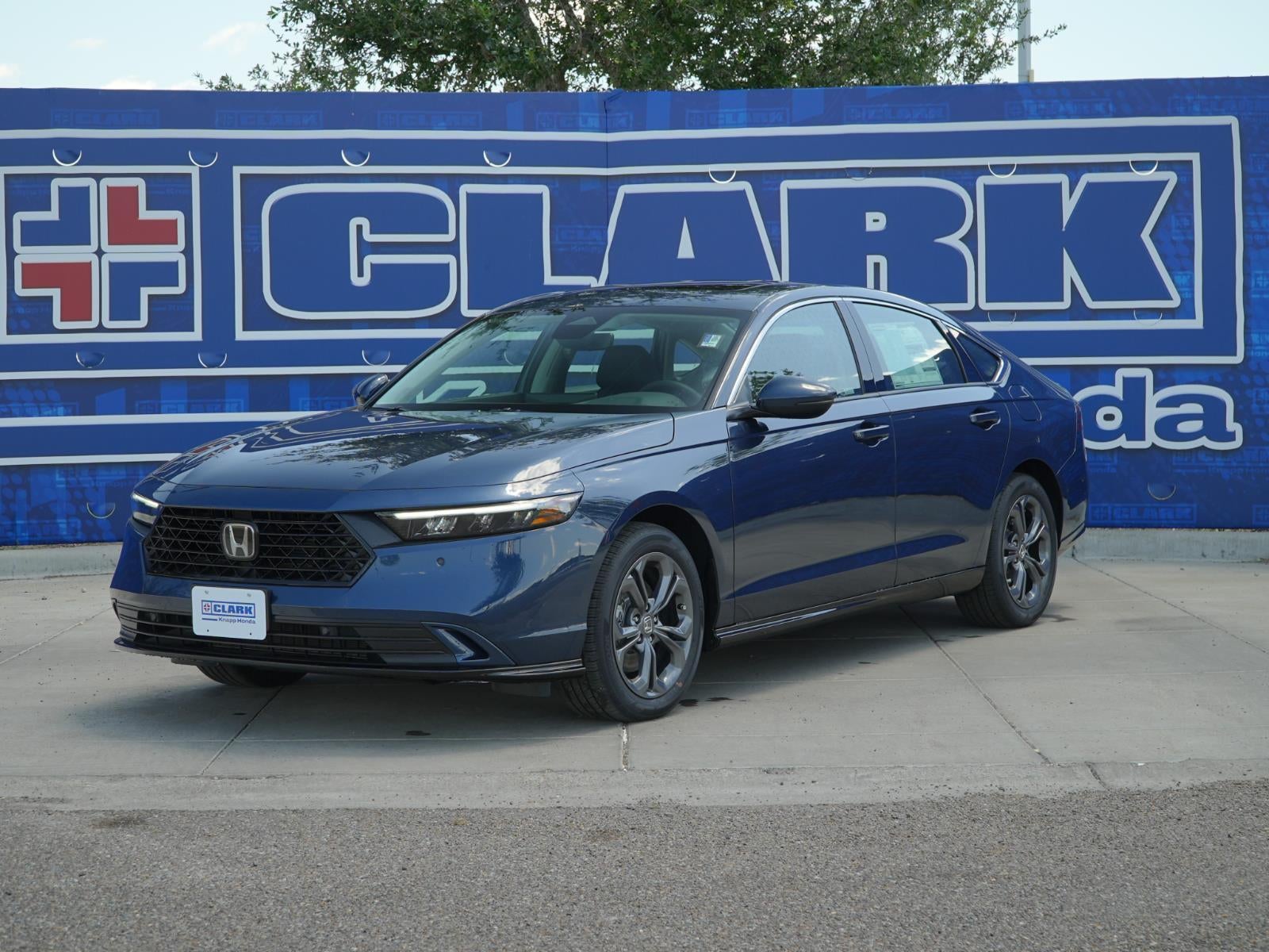 2026 Honda Accord EX-L in Canyon River Blue Metallic — front three-quarter view