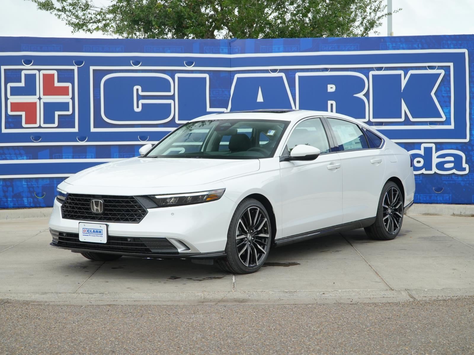2026 Honda Accord Touring in Platinum White Pearl — front three-quarter view
