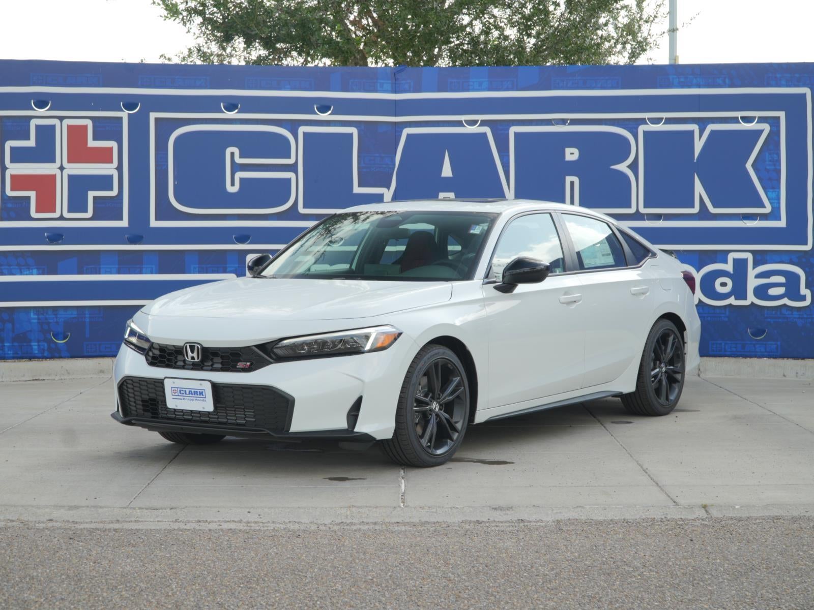 2026 Honda Civic Manual in Platinum White Pearl — front three-quarter view