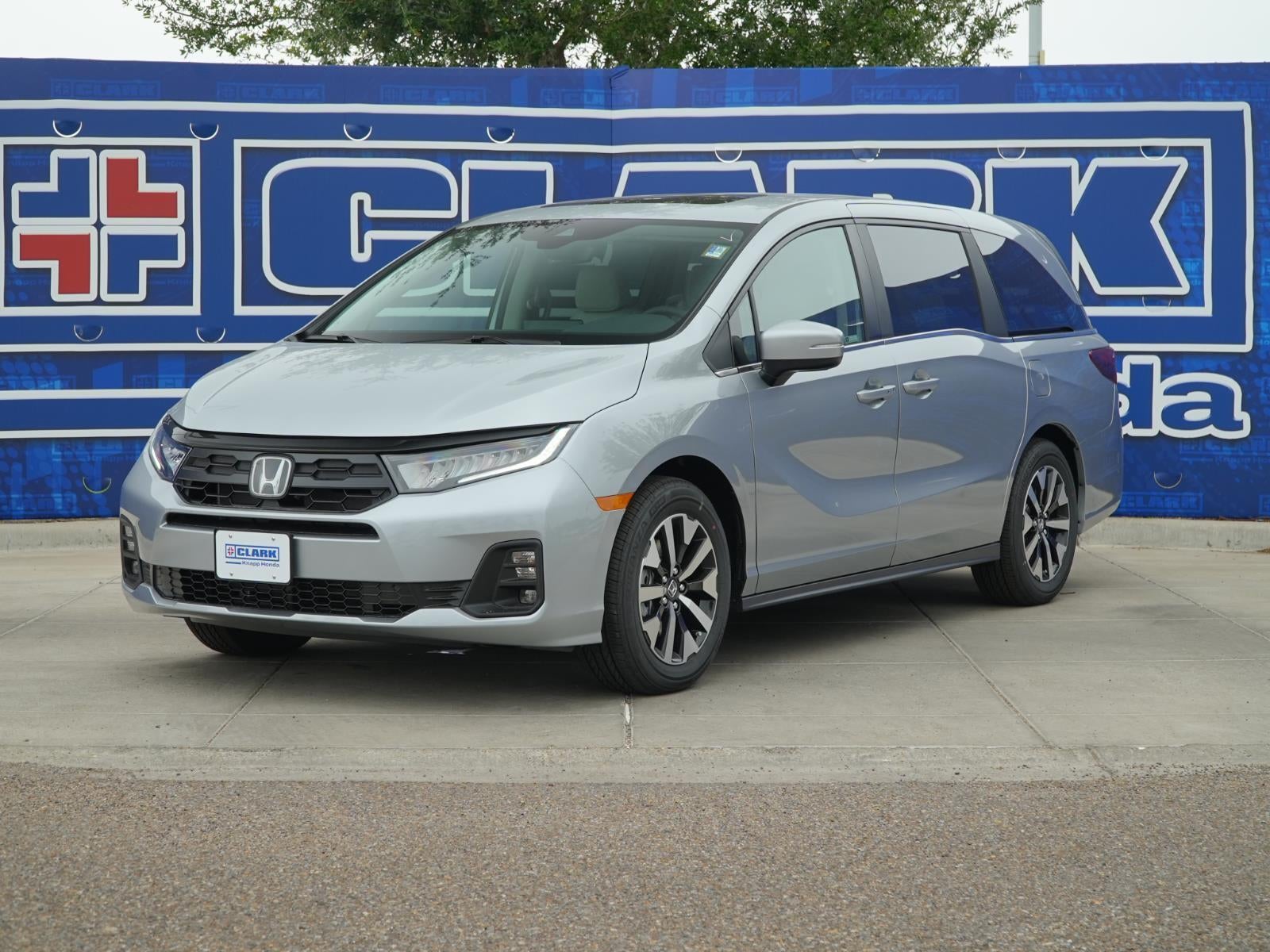 2026 Honda Odyssey EX-L in Solar Silver Metallic — front three-quarter view