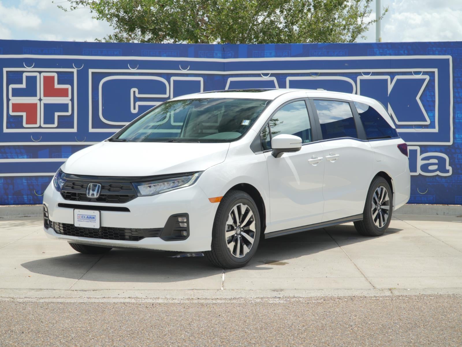 2026 Honda Odyssey EX-L in Platinum White Pearl — front three-quarter view