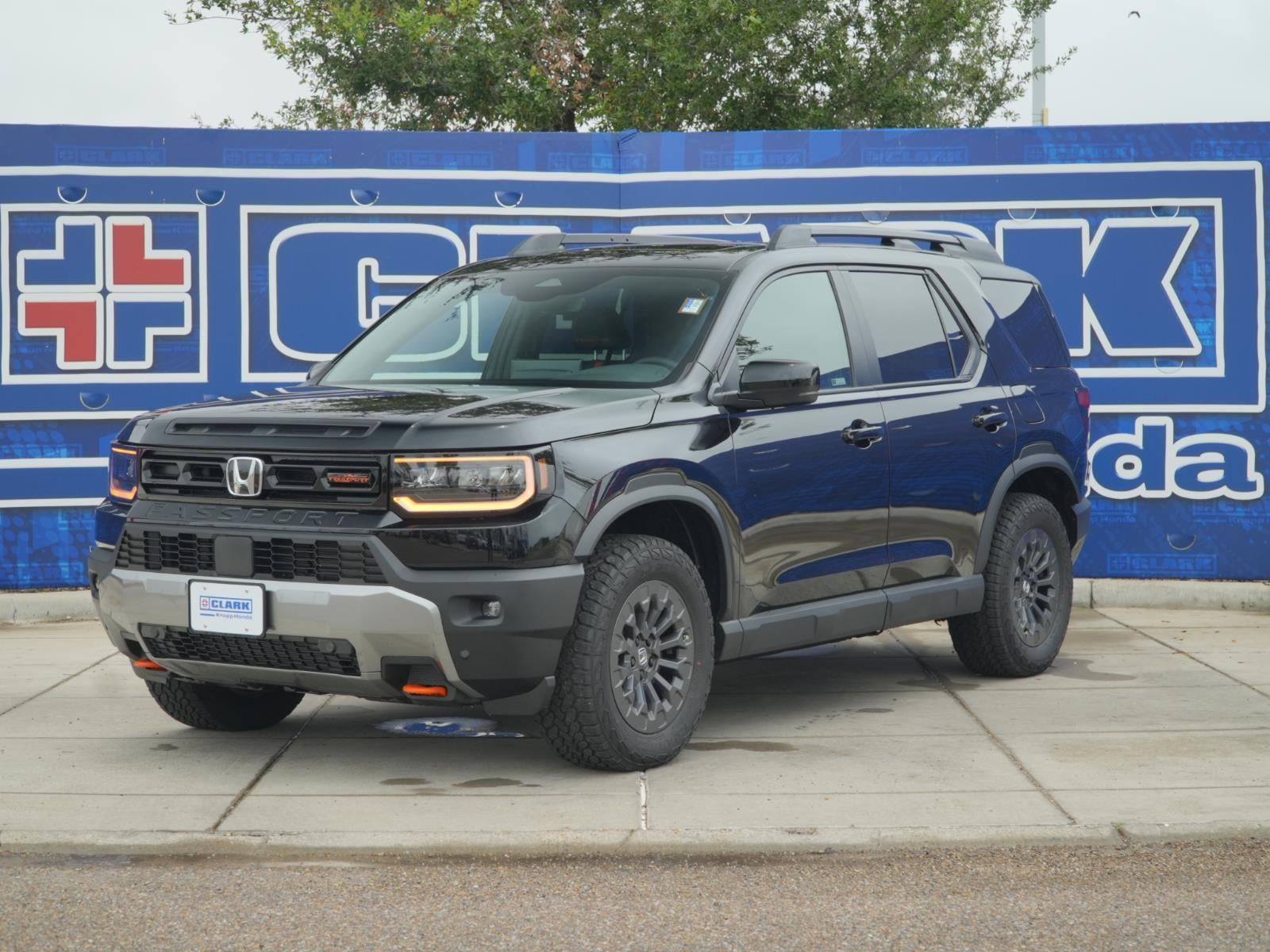 2026 Honda Passport TrailSport in Crystal Black Pearl — front three-quarter view