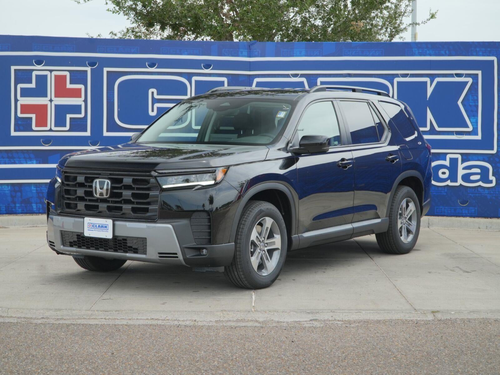 2026 Honda Pilot EX-L in Crystal Black Pearl — front three-quarter view