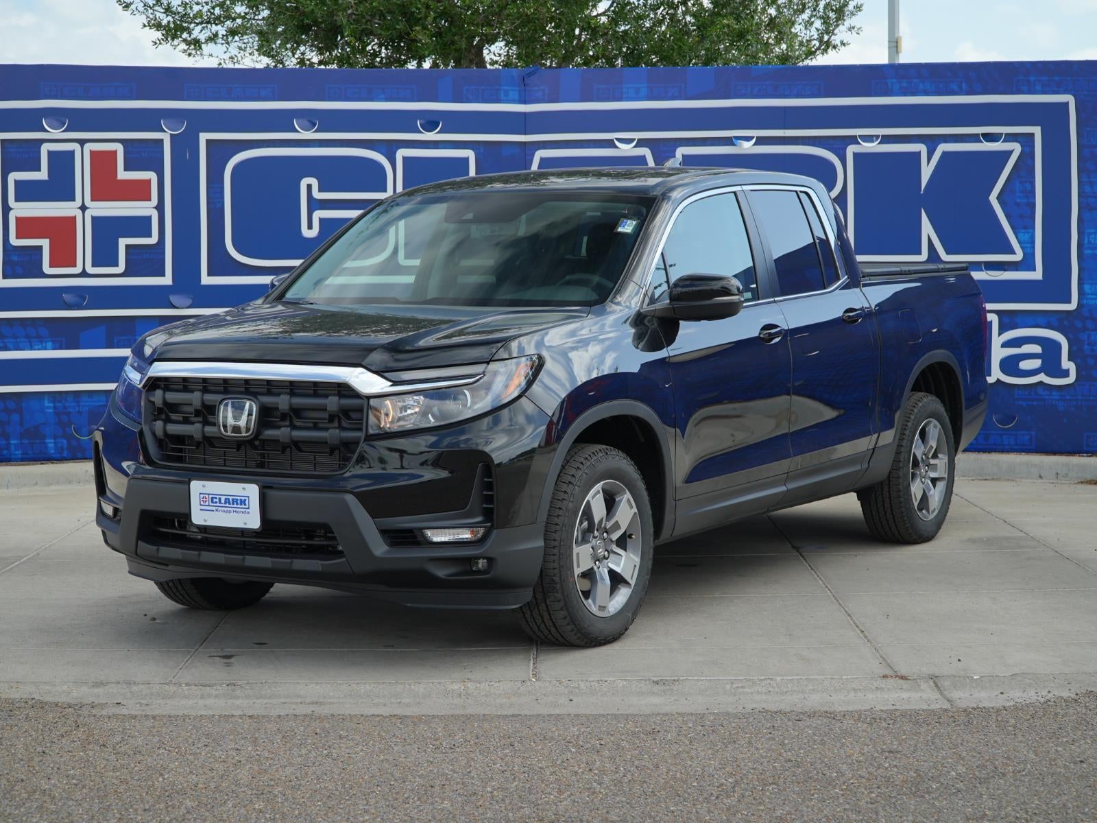 2026 Honda Ridgeline RTL in Crystal Black Pearl — front three-quarter view