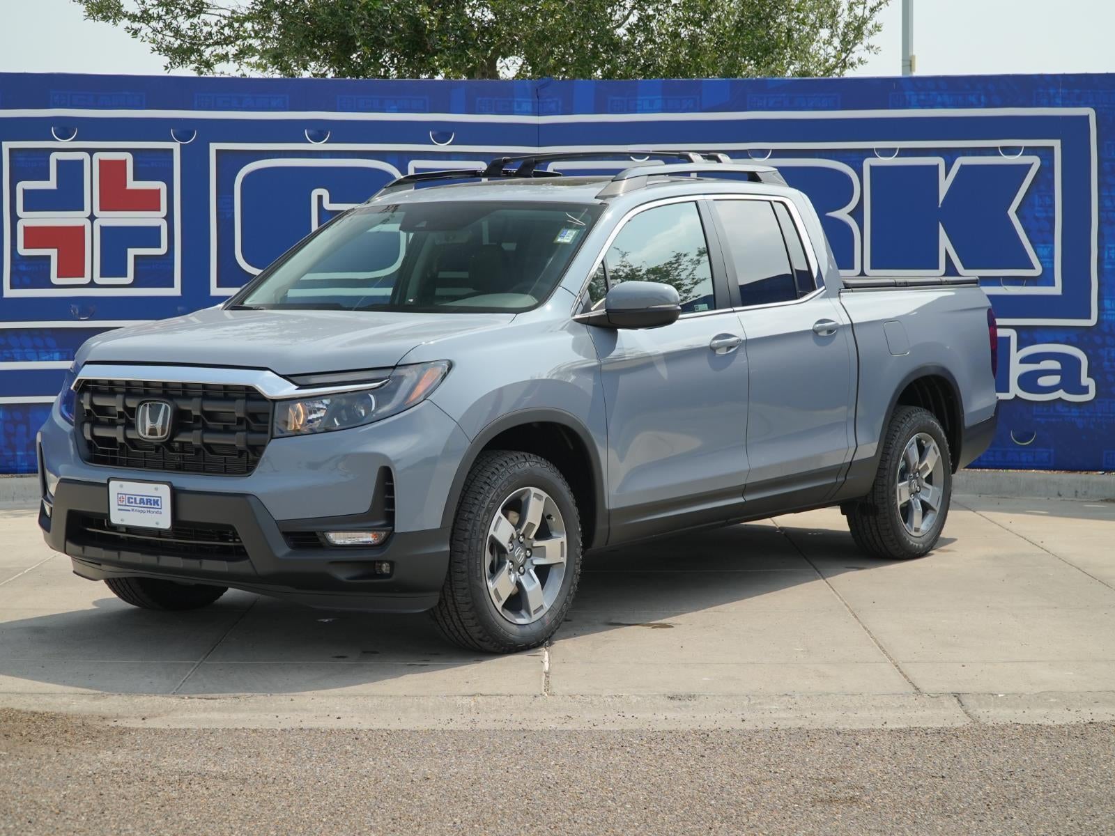 2026 Honda Ridgeline RTL in Sonic Gray Pearl — front three-quarter view