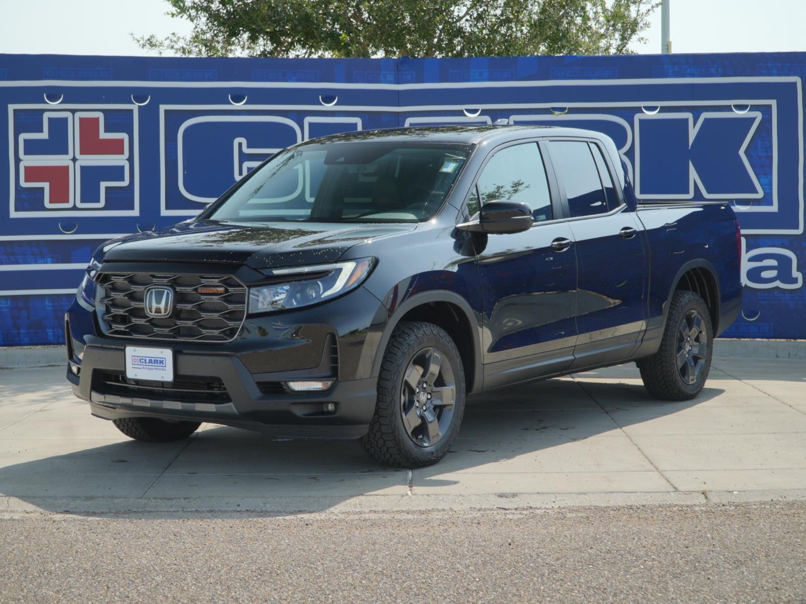 2026 Honda Ridgeline TrailSport in Crystal Black Pearl — front three-quarter view