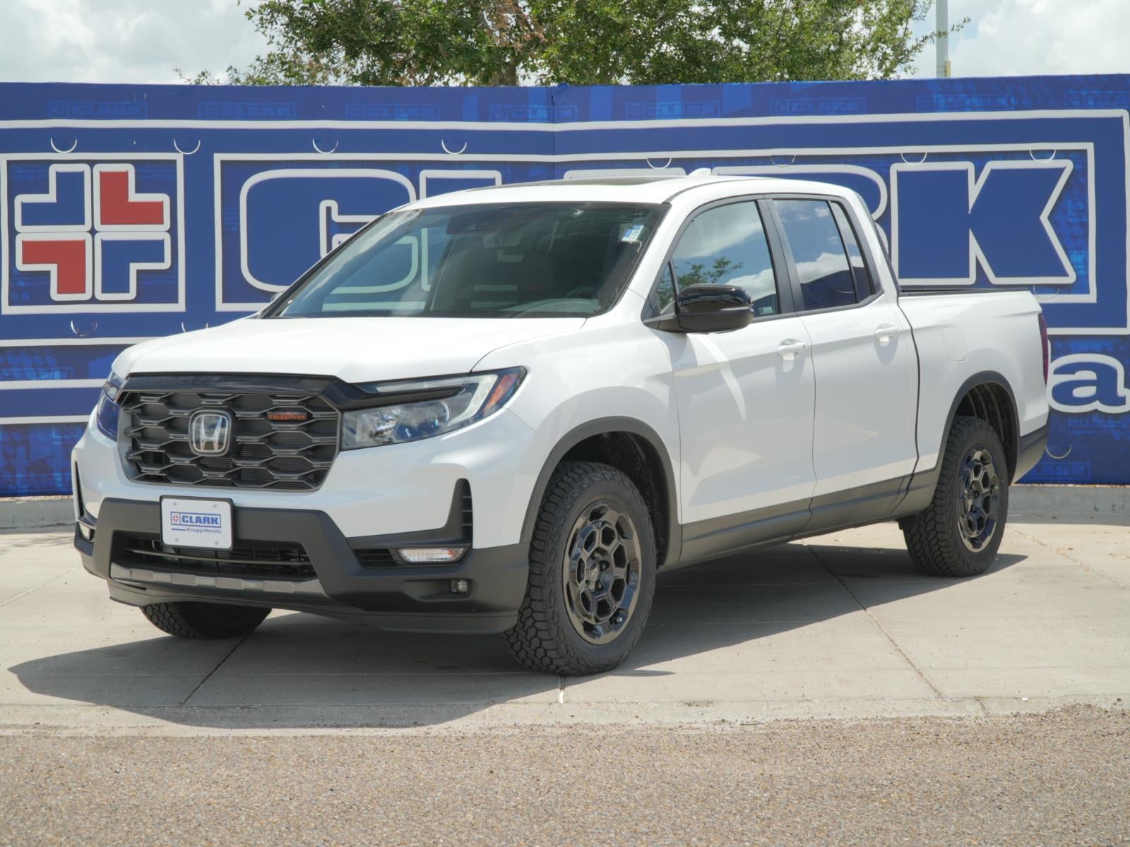 2026 Honda Ridgeline TrailSport S in Platinum White Pearl — front three-quarter view
