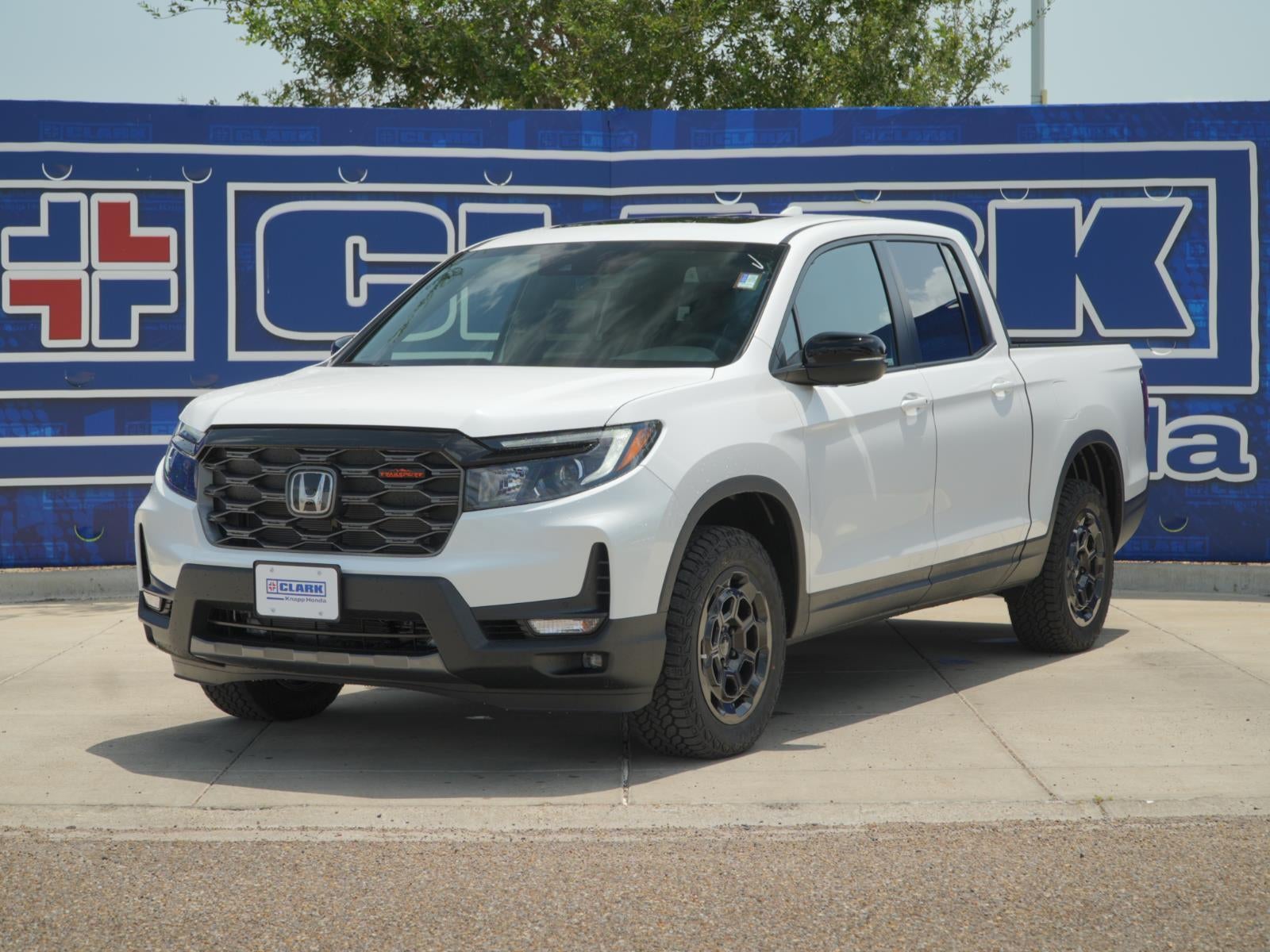 2026 Honda Ridgeline TrailSport S in Platinum White Pearl — front three-quarter view