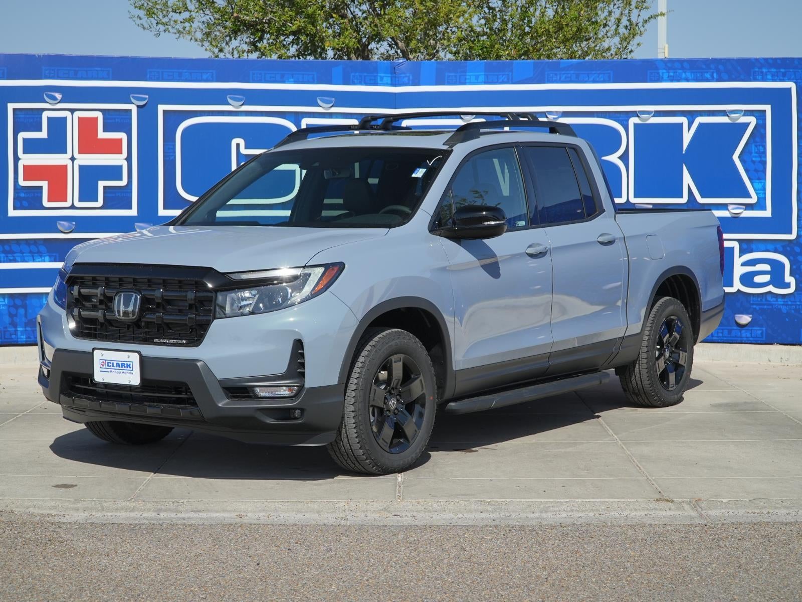 2026 Honda Ridgeline Black Edition in Sonic Gray Pearl — front three-quarter view